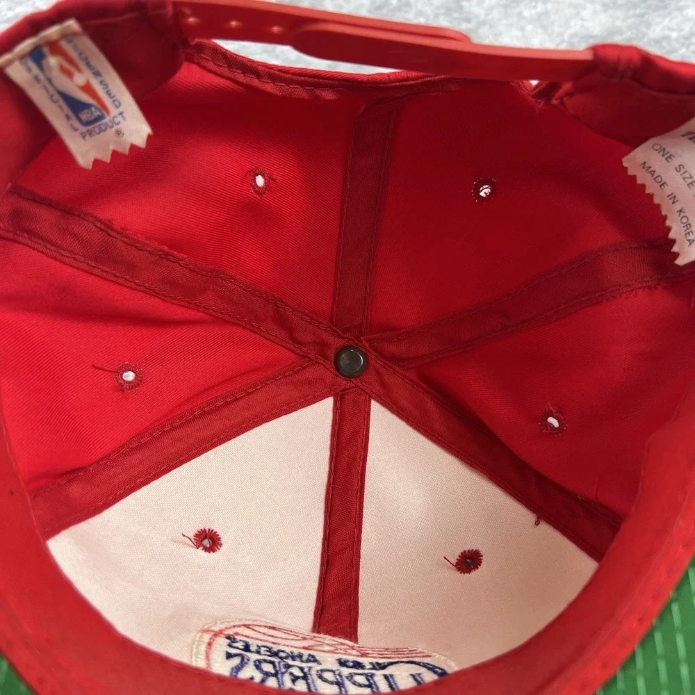 Vintage Los Angeles Clippers G Cap Snapback Hat NBA Made In Korea Red Green Bill